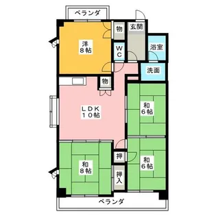 グレイス富が丘【4階】の間取り