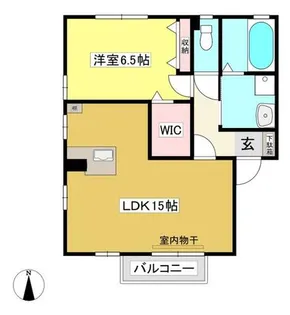ローズコート鞍A【202号室】の間取り