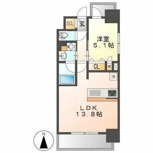 PONANT鶴舞公園【9階】の間取り