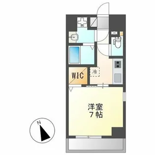 プレイズシード車道【204号室】の間取り