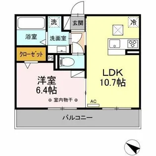 エクスプライエ【102号室】の間取り