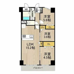 インプルーブ金山【807号室】の間取り