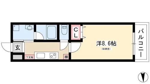 イースタンヒルズ本郷駅前【6階】の間取り