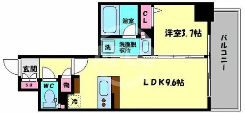 アーバネックス大阪城北【8階】の間取り