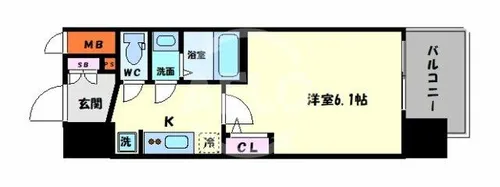 W-STYLE大阪城南【5階】の間取り