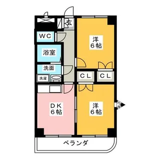 プランドール金城【2階】の間取り