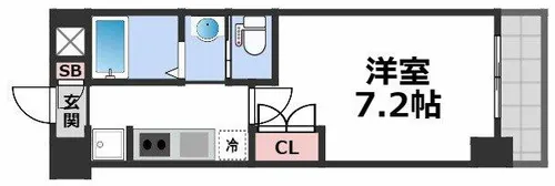 エスカーサ大阪城東【4階】の間取り