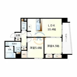 メゾンアッシュ【4階】の間取り