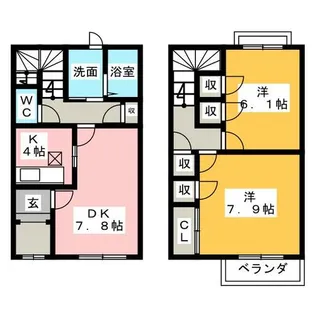 Branche Rinne B棟【1階】の間取り
