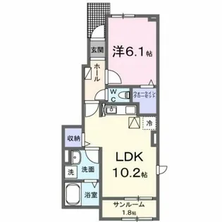 クルール大門【1階】の間取り