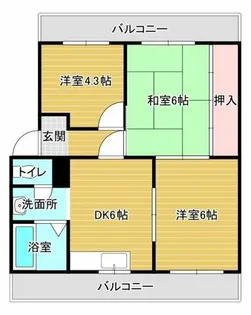 末広マンション【1階】の間取り