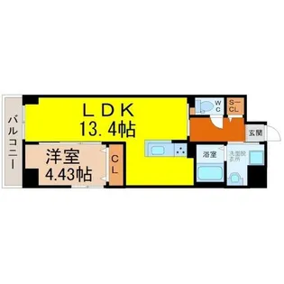 GRANDUKE正木【6階】の間取り