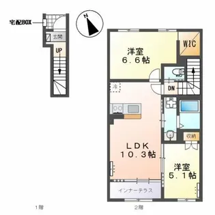 サンビスタ【2階】の間取り