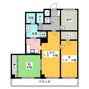 アパルトメント栄5【6階】の間取り