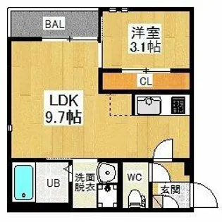 GRANDTIC L’AMOUR【1階】の間取り