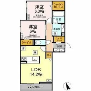 セイグレイス【1階】の間取り