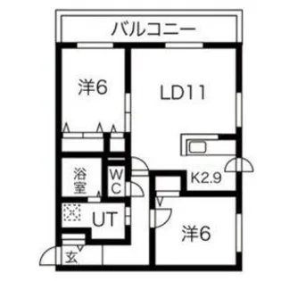 シャトーアネックス【1階】の間取り