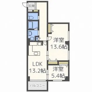 札幌まち家勇崎【3階】の間取り