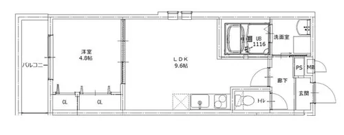 大阪府東大阪市額田町【アパート】の間取り