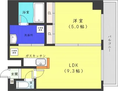 フィオーレクレッシェレ【2階】の間取り