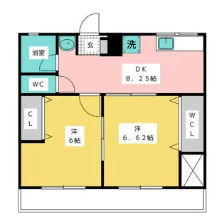 シャトー秋月【5階】の間取り