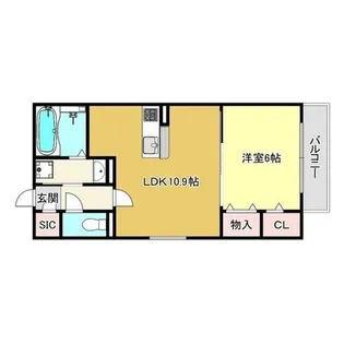 大阪府大阪市平野区加美西2丁目【アパート】の間取り