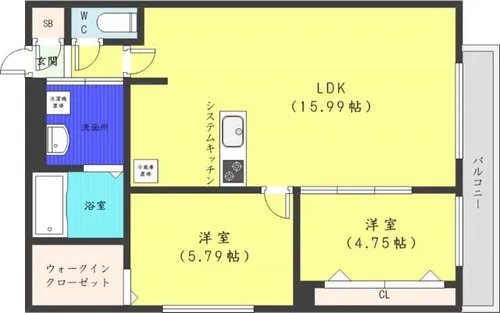 アールズコート南15条【4階】の間取り