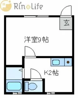 エクセレント老原A棟【1階】の間取り
