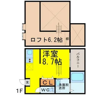 1Kの間取り画像