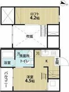 グローレ道徳(グローレドウトク)【2階】の間取り