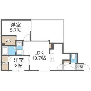 ガルボ中島公園【1階】の間取り