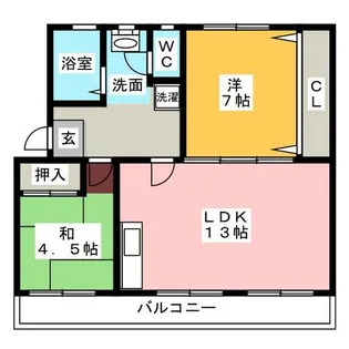 相生山団地33棟【3階】の間取り