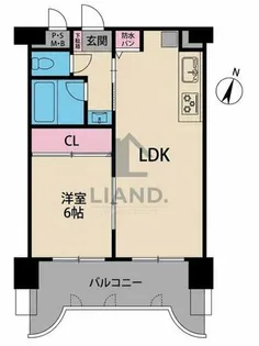 ニューライフ薬院【9F号室】の間取り