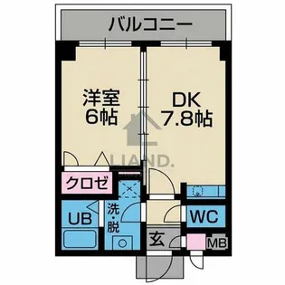 ベイシック大名【702号室】の間取り