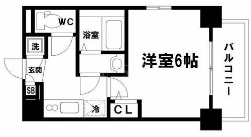 エスリード松屋町グレイス【7階】の間取り