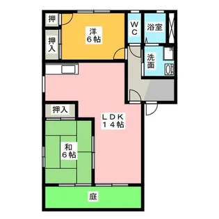 ヴェルディ大高B棟【1階】の間取り