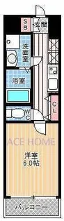 U-ro難波南【2階】の間取り