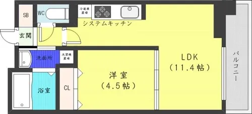 ヴォーネン円山裏参道【7階】の間取り