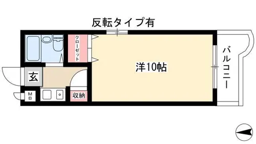 ジョイフル宝ヶ丘【407号室】の間取り