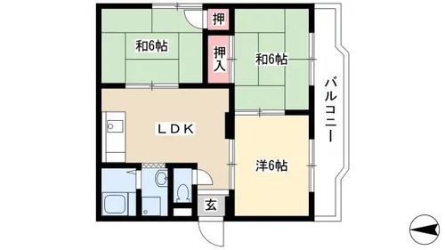 坂井マンション【301号室】の間取り
