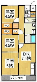 パックス楠【4階】の間取り