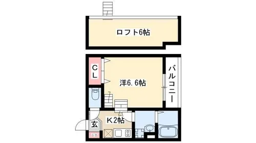 サンプレミオ十番町【104号室】の間取り