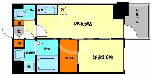 セレニテ堺筋本町リアン【6階】の間取り