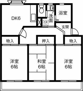 衣浦マンションC棟【3階】の間取り