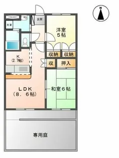 メゾン フリージア【1階】の間取り