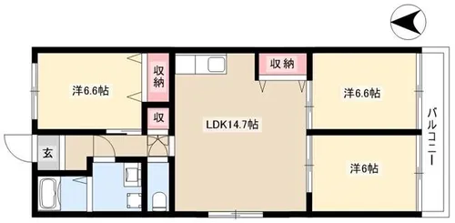 グランドメゾンK【202号室】の間取り