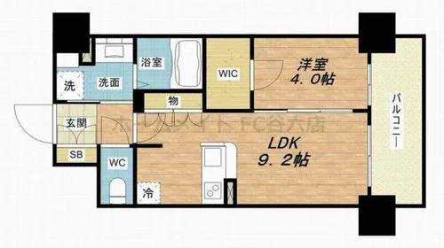 BPRレジデンス新梅田【13階】の間取り
