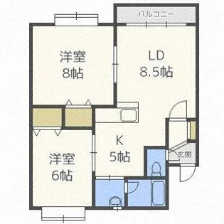 ロアジ【201号室】の間取り