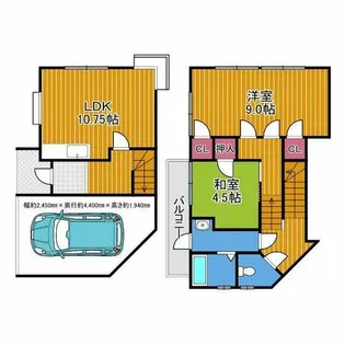 大阪府河内長野市木戸2丁目【一戸建】の間取り
