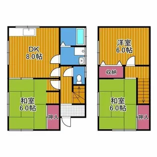 大阪府富田林市向陽台5丁目【一戸建】の間取り